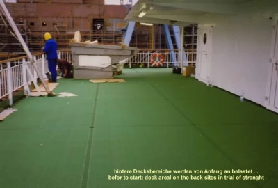 Decksbelag für Seeschiffe, Schiffssicherheit und Rutschfestigkeit,