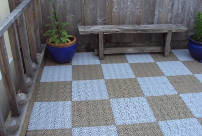Farbvielfalt  Terrassenfliesen, Fliese XL, UV- und witterungsbeständiger PP-Kunststoff,