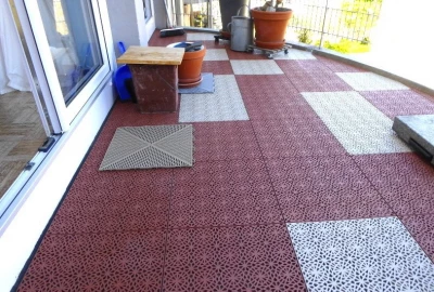 belüftete Balkonfliesen, Klick-System Bodenfliesen,
