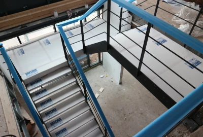 Abdeckung der Treppenstufen, Multi Board Bodenschutz,
